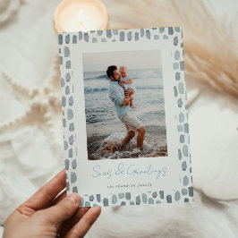 Seaglass Watercolor | Modernes minimales Foto an d Feiertagskarte