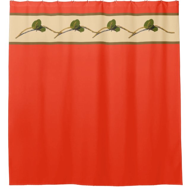 Seagrape Blooms - BonFire-Duschvorhang Duschvorhang (Vorderseite)