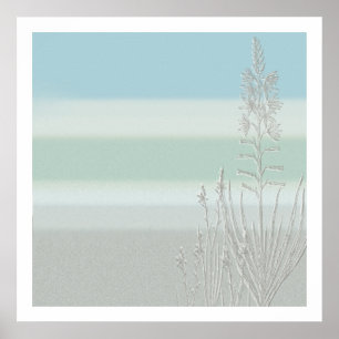 Seagrasse im Nebel Poster