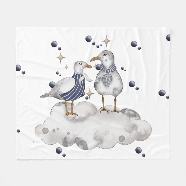 Seagull Adventure Baby Collection | gemütlich Fleecedecke (Vorderseite (Horizontal))