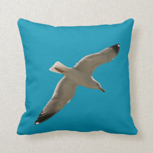 Seagull am blauen Himmel Kissen