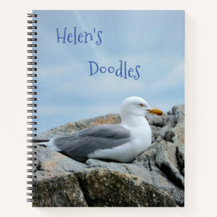 Seagull am Meeresufer Notizbuch