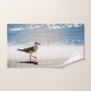 Seagull am Strand von Virginia Handtuch