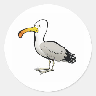 Seagull au naturel runder aufkleber