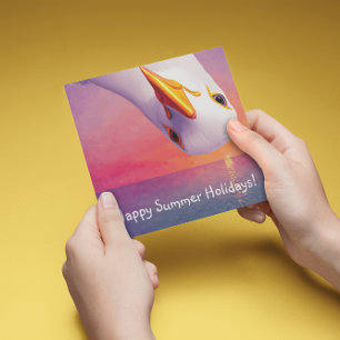 Seagull auf dem Kopf, anpassbar Feiertagskarte