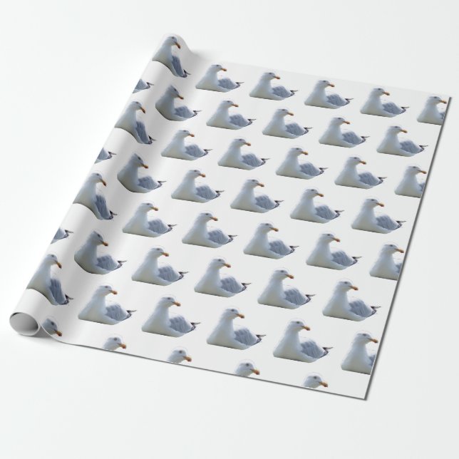 Seagull auf White Geschenkpapier (Ungerollt)