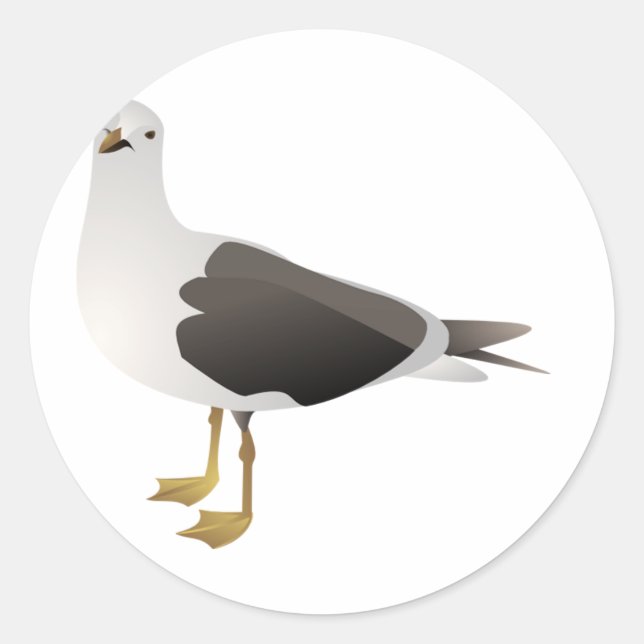 Seagull-Aufkleber Runder Aufkleber (Vorderseite)