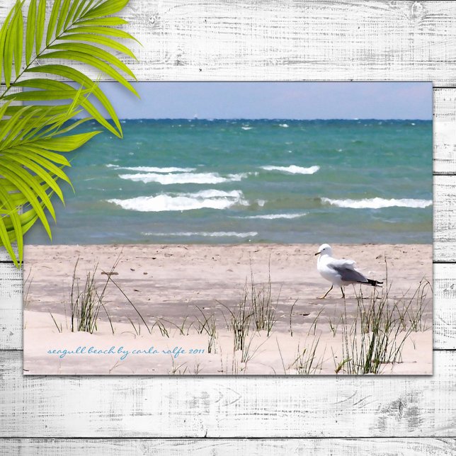 Seagull Beach Aquarell Print Poster (Von Creator hochgeladen)