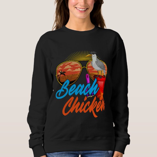 Seagull Beach Chicken Animal Sweatshirt (Vorderseite)