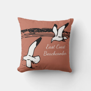 Seagull Beach East Coast Beachcomber rosa Kissen