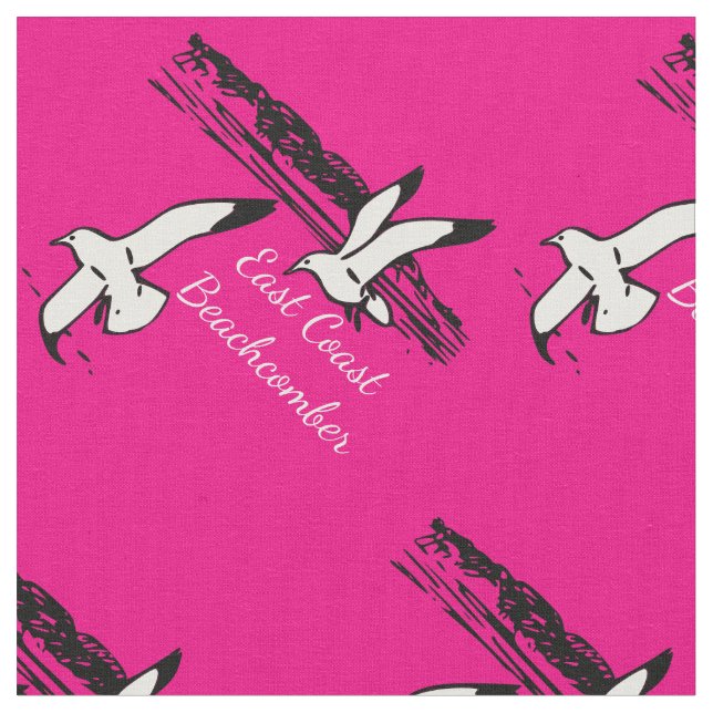 Seagull Beach East Coast Beachcomber Stoff (Nahaufnahme)