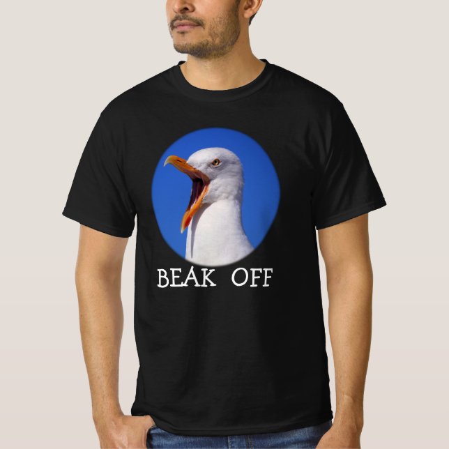 Seagull Beak Off Fab Funny Joke T - Shirt (Vorderseite)