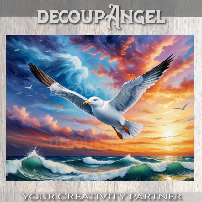 Seagull bei Morgendämmerung Seidenpapier (Von Creator hochgeladen)