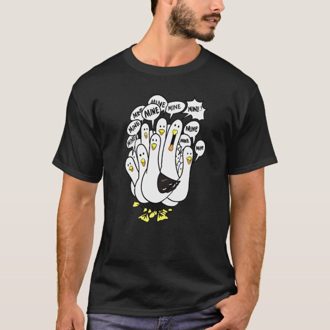 Seagull Bird Beach Chicken T-Shirt (Vorderseite)