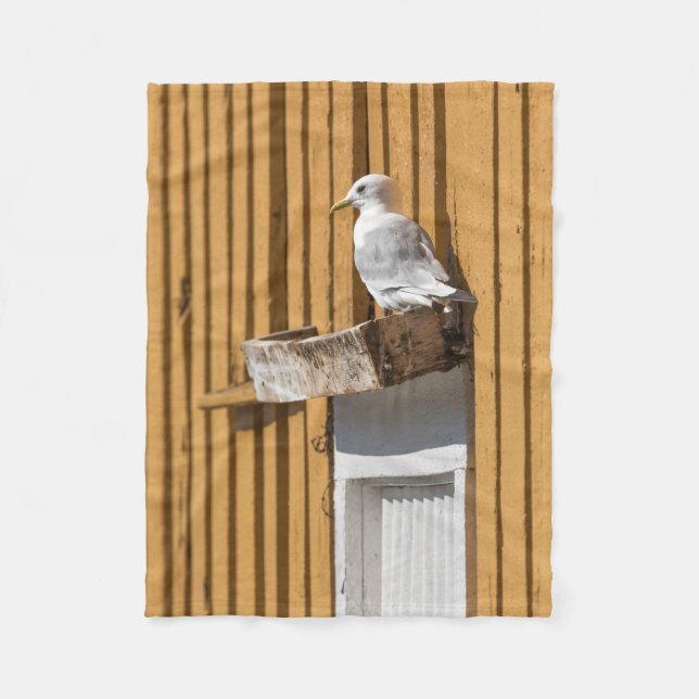 Seagull-Bird-Foto Fleecedecke (Vorderseite)