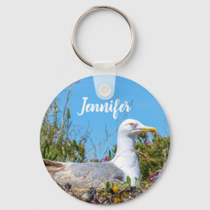 Seagull Bird Personalized Name Keychain Schlüsselanhänger