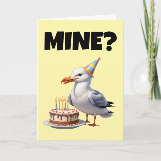 Seagull Birthday Bash - Cake, Chaos & Fun! Einladung (Vorderseite)