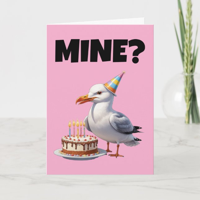 Seagull Birthday Bash - Cake, Chaos & Fun! Einladung (Vorderseite)