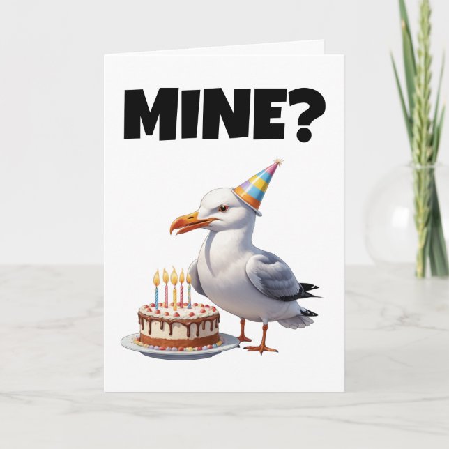 Seagull Birthday Bash - Cake, Chaos & Fun! Einladung (Vorderseite)