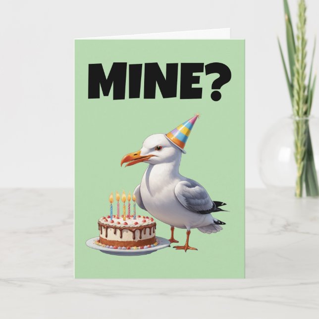 Seagull Birthday Bash - Cake, Chaos & Fun! Einladung (Vorderseite)