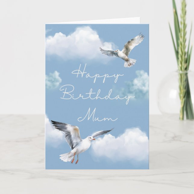 Seagull Birthday Card für Mum Dankeskarte (Vorderseite)