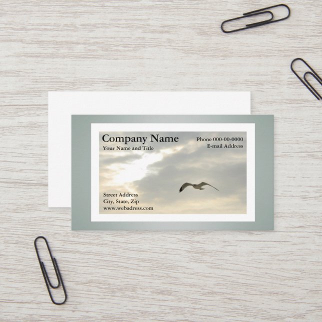 Seagull Business Card Visitenkarte (Vorderseite/Rückseite Beispiel)