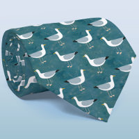 Seagull Coastal Bird Green Pattern