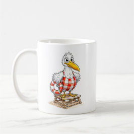 Seagull Comic Lifeguard Bird Kaffeetasse