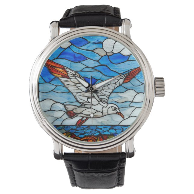 Seagull-Farbglas Armbanduhr (Vorderseite)