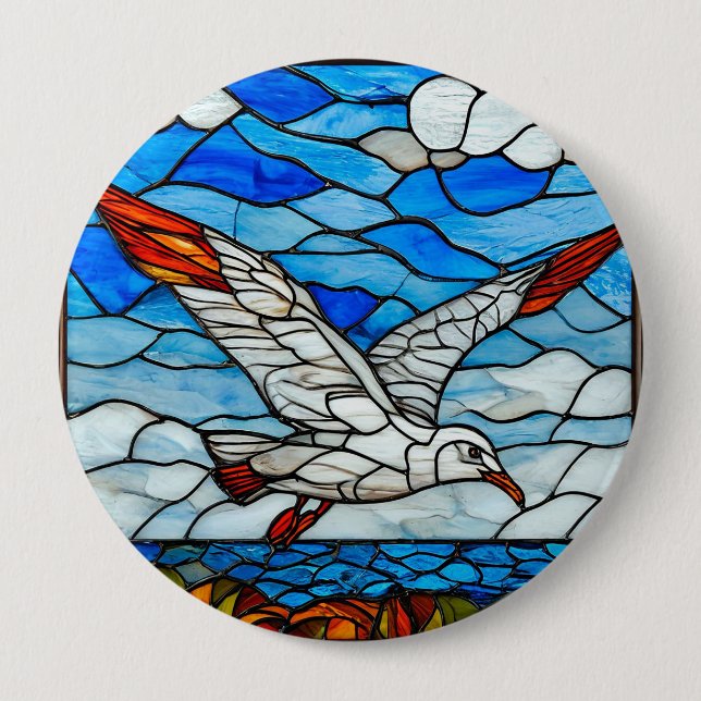 Seagull-Farbglas Button (Vorderseite)