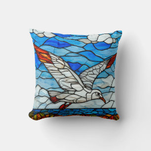 Seagull-Farbglas Kissen