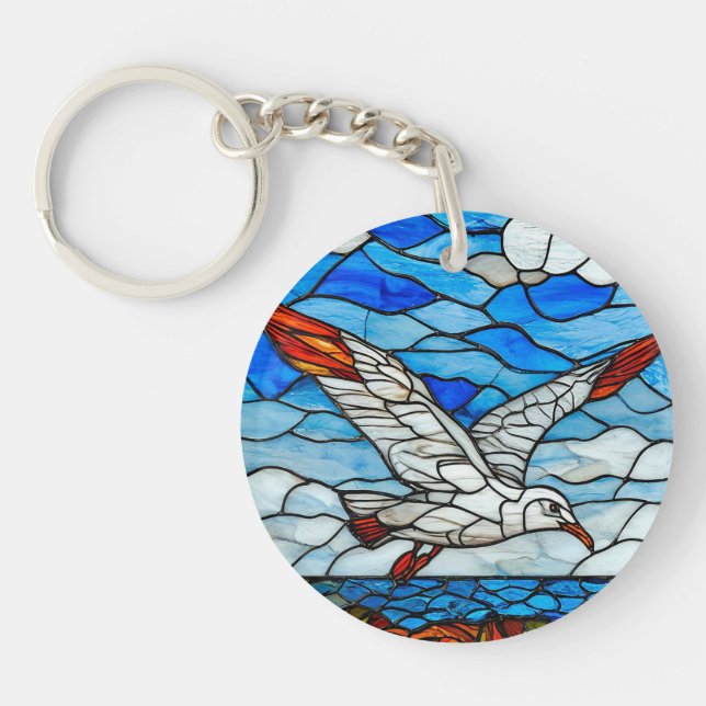 Seagull-Farbglas Schlüsselanhänger (Vorderseite)