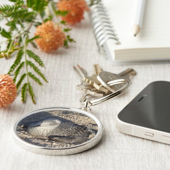 Seagull genießt die Sonnensommerfotografie Schlüsselanhänger (Seite)