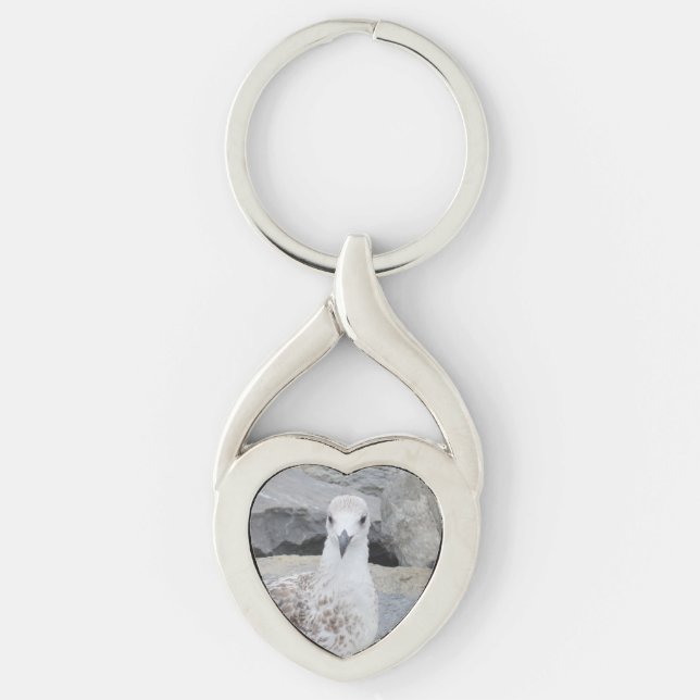 Seagull Heart Keychain Schlüsselanhänger (Vorderseite)