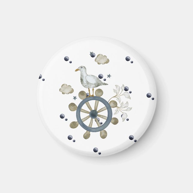 Seagull Hitching a Ride Magnet (Vorne)