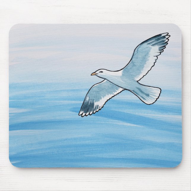 Seagull im Flug Mousepad (Vorne)