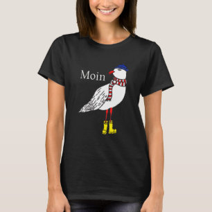 Seagull im maritimen Stil mit Hutkarf und Stiefeln T-Shirt