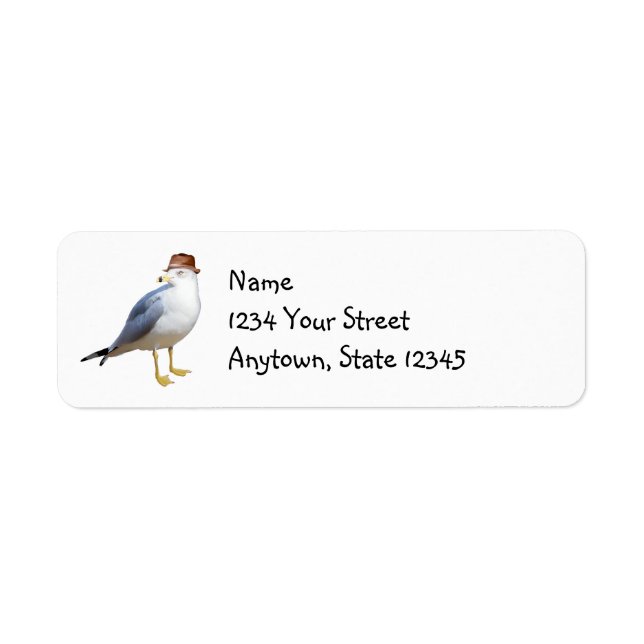 Seagull in Hat Address Labels (Vorne)