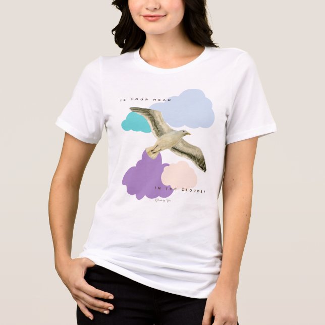 Seagull in the Clouds  Tri-Blend Shirt (Vorderseite)