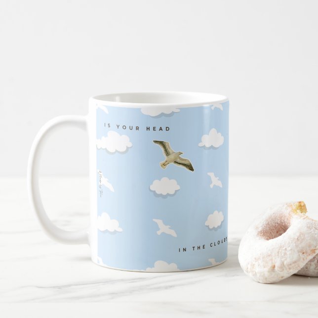 Seagull in the clounds kaffeetasse (Mit Donut)