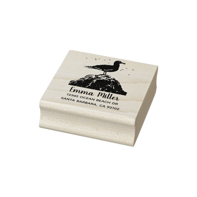 Seagull Individuelle Name Rücksendeadresse Holzkun Gummistempel (Stempel)
