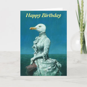 Seagull Lady Birthday Card Dankeskarte