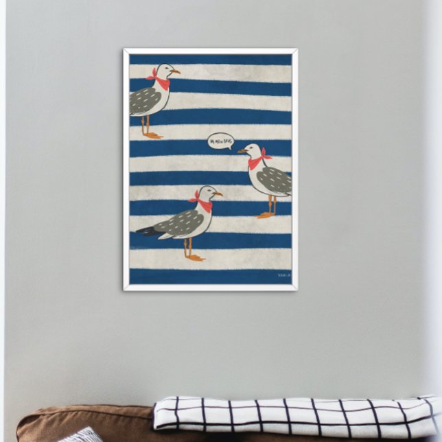 Seagull Minimalistisch Flat Poster (Von Creator hochgeladen)