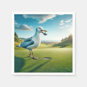 Seagull mit Golfball Serviette
