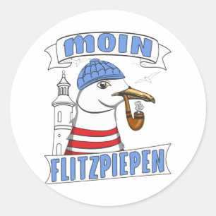 Seagull Moin Flitzpiepen Runder Aufkleber