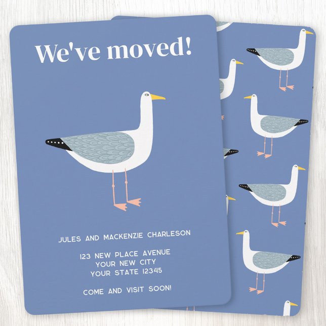 Seagull Moving New Zuhause Ankündigung (Seagull coastal personalized we've moved moving new home announcement)