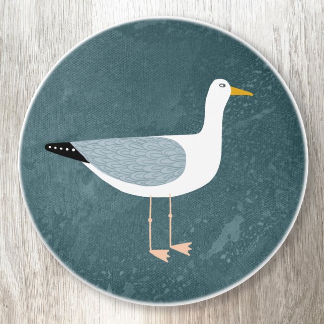 Seagull Nautic Shore Bird Keramikknauf (Sassy seagull nautical ceramic door knob)