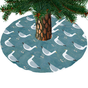 Seagull Nautical Polyester Weihnachtsbaumdecke