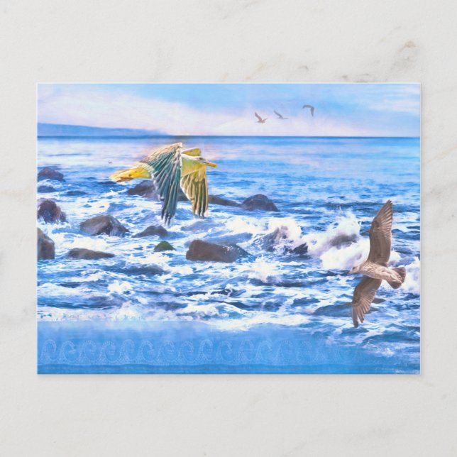 SEAGULL OCEAN PLAYBODEN POSTKARTE (Vorderseite)