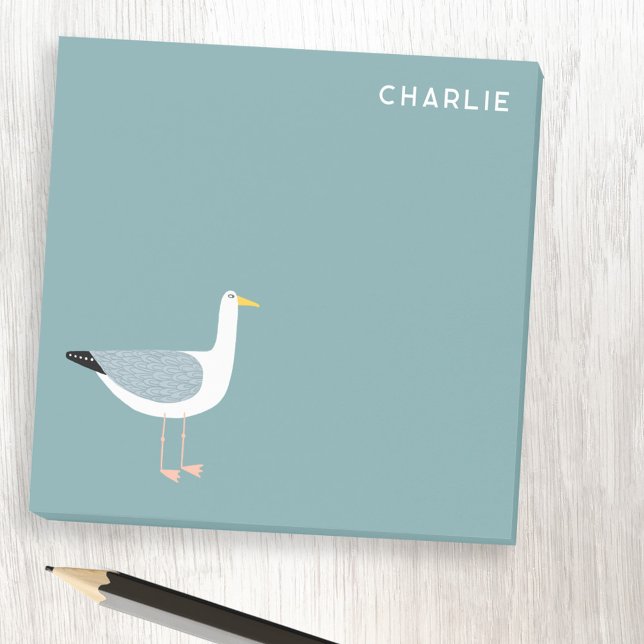 Seagull Personalisiert Post-it Klebezettel (Fun Seagull personalized Post It notes)